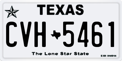 TX license plate CVH5461