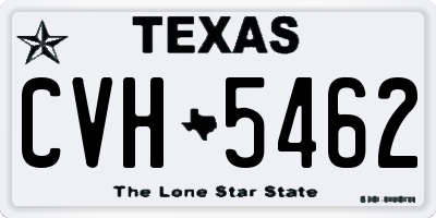 TX license plate CVH5462