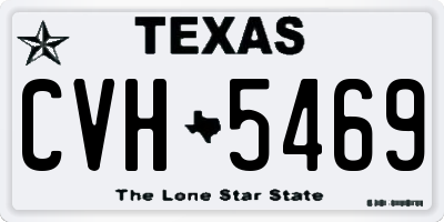 TX license plate CVH5469