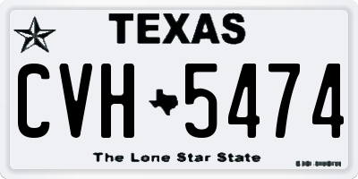 TX license plate CVH5474