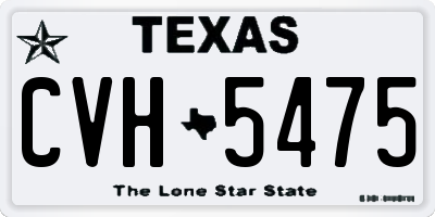 TX license plate CVH5475