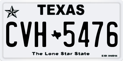 TX license plate CVH5476