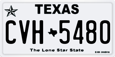 TX license plate CVH5480