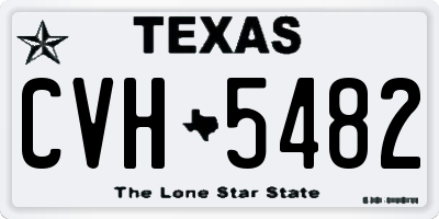 TX license plate CVH5482