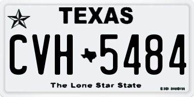 TX license plate CVH5484