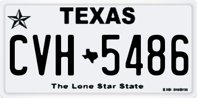 TX license plate CVH5486