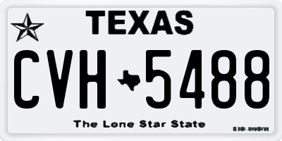 TX license plate CVH5488