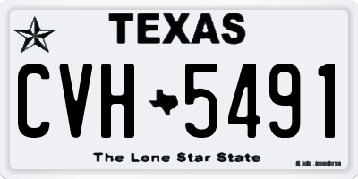 TX license plate CVH5491