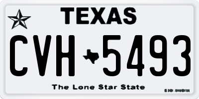TX license plate CVH5493