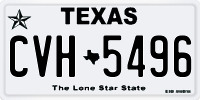TX license plate CVH5496
