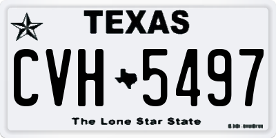 TX license plate CVH5497