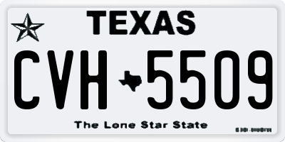 TX license plate CVH5509