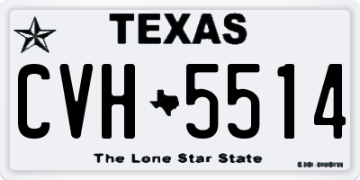 TX license plate CVH5514