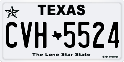 TX license plate CVH5524