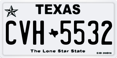 TX license plate CVH5532