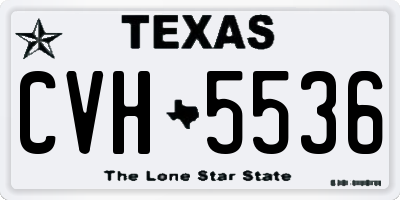 TX license plate CVH5536
