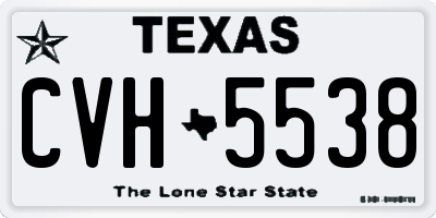 TX license plate CVH5538