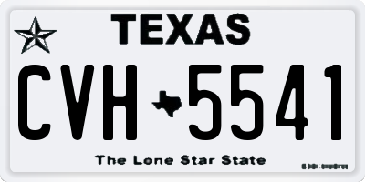 TX license plate CVH5541