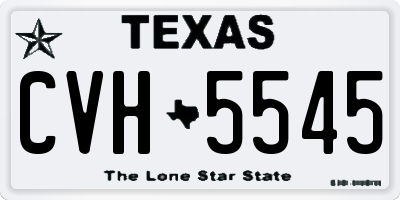 TX license plate CVH5545