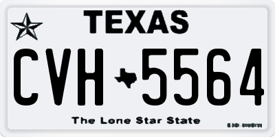 TX license plate CVH5564