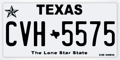 TX license plate CVH5575