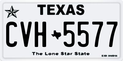 TX license plate CVH5577