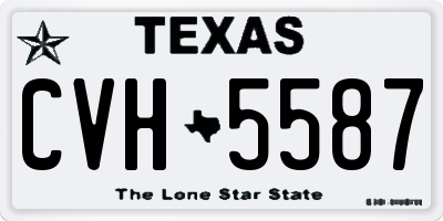 TX license plate CVH5587