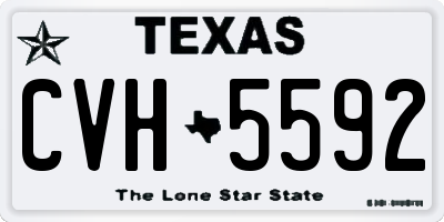 TX license plate CVH5592