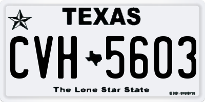 TX license plate CVH5603
