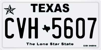 TX license plate CVH5607