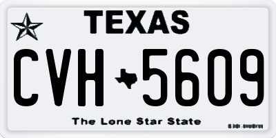 TX license plate CVH5609