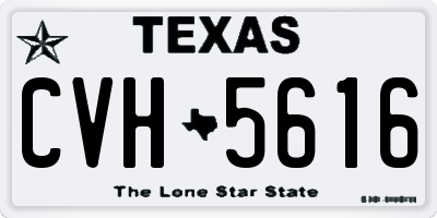 TX license plate CVH5616