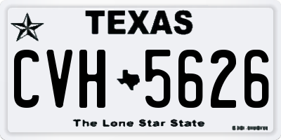 TX license plate CVH5626