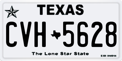 TX license plate CVH5628