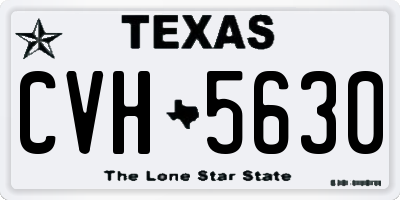 TX license plate CVH5630