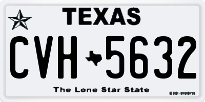 TX license plate CVH5632