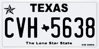 TX license plate CVH5638