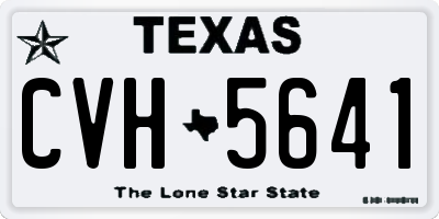 TX license plate CVH5641