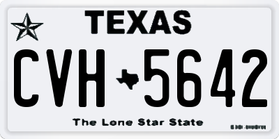 TX license plate CVH5642