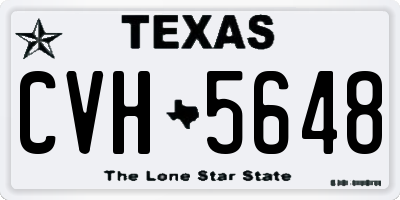 TX license plate CVH5648