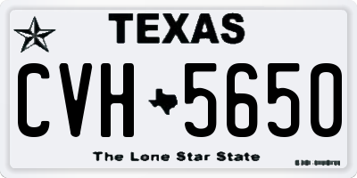 TX license plate CVH5650