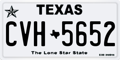 TX license plate CVH5652