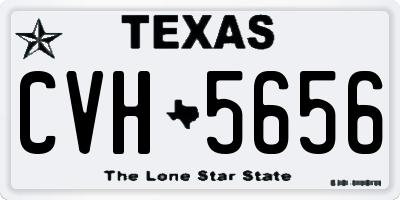 TX license plate CVH5656