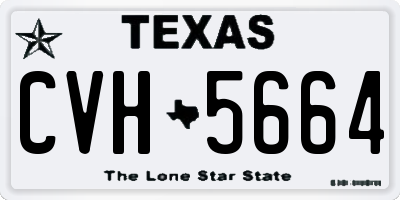 TX license plate CVH5664