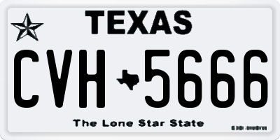 TX license plate CVH5666