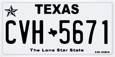 TX license plate CVH5671