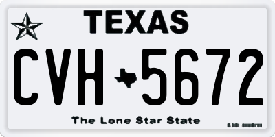 TX license plate CVH5672