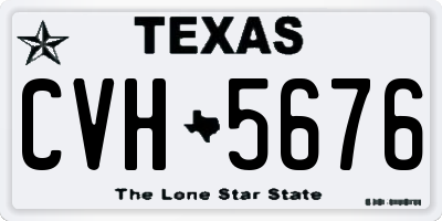 TX license plate CVH5676