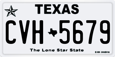 TX license plate CVH5679