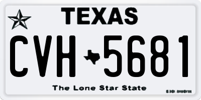 TX license plate CVH5681